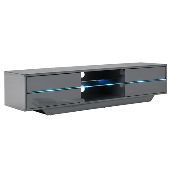 Sienna High Gloss TV Stand In Grey With Multi LED Lighting_10