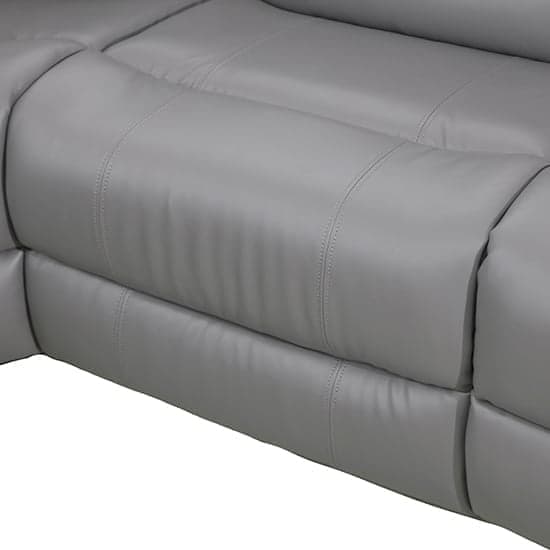 Sorreno Bonded Leather Recliner Corner Sofa In Dark Grey_8