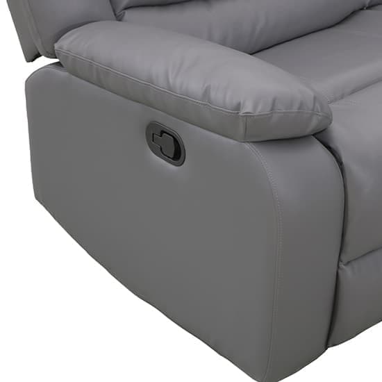 Sorreno Bonded Leather Recliner Corner Sofa In Dark Grey_9