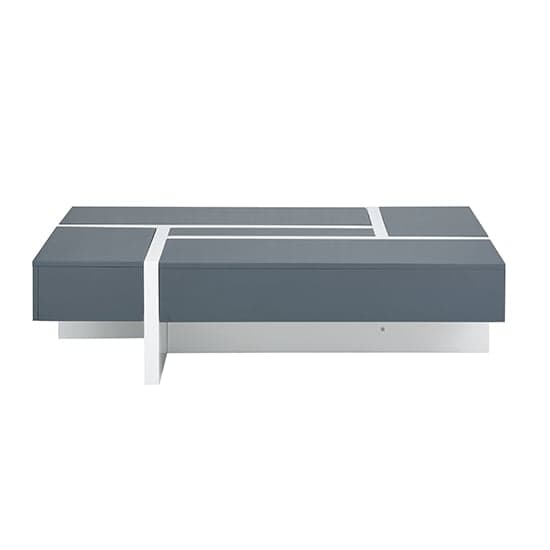 Storm High Gloss Storage Coffee Table In Grey And White_5
