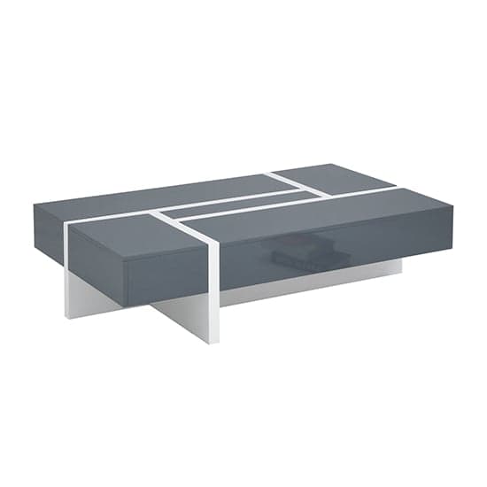 Storm High Gloss Storage Coffee Table In Grey And White_6
