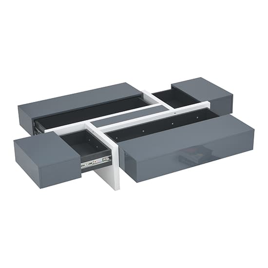Storm High Gloss Storage Coffee Table In Grey And White_9
