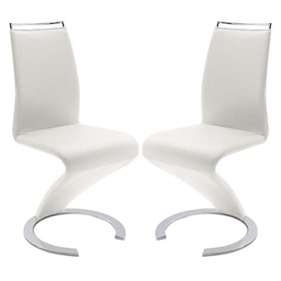 Summer Z White Faux Leather Dining Chairs In Pair_1