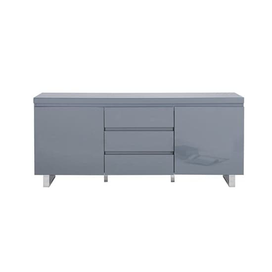 Sydney Large High Gloss Sideboard With 2 Door 3 Drawer In Grey_6