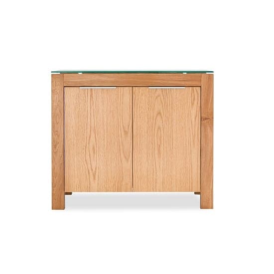 Tribe Sideboard In Clear Glass Top With Solid White Oak_2