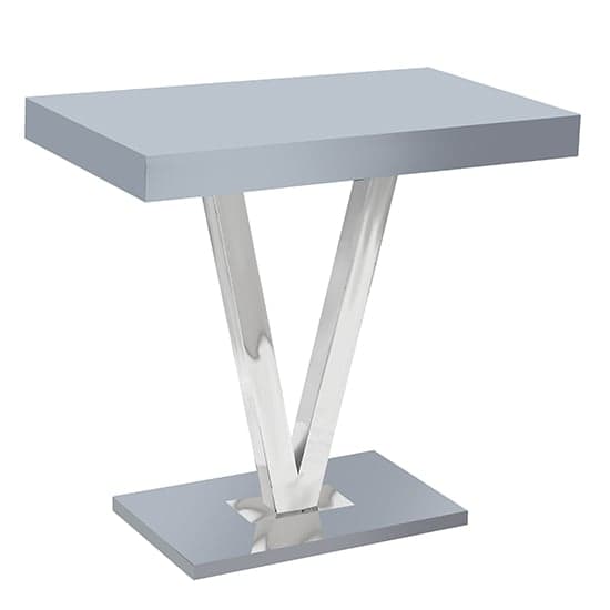 Vienna High Gloss Bar Table Rectangular Glass Top In Grey_4