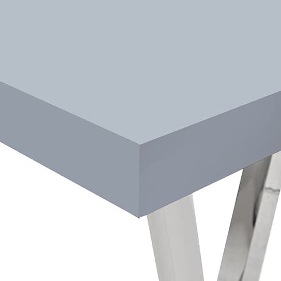 Vienna High Gloss Bar Table Rectangular Glass Top In Grey_5