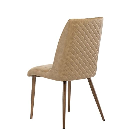 Aalya Faux Leather Dining Chair In Taupe_2