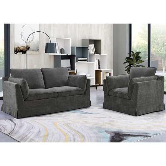 Aarna Fabric 1 Seater Sofa In Charcoal_3