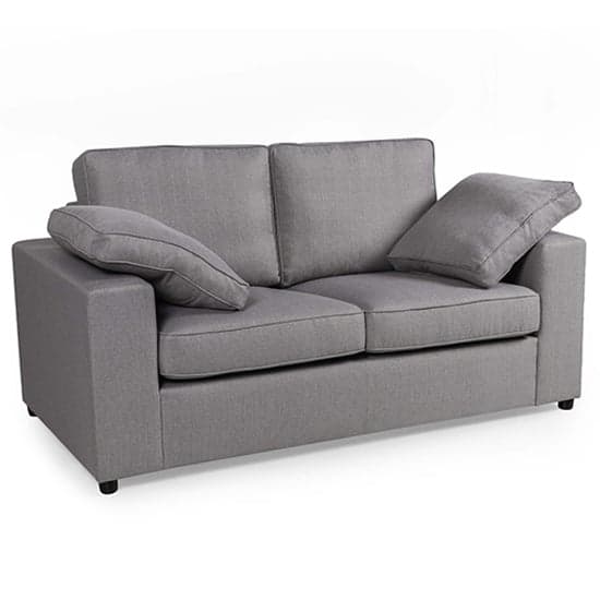 Aarna Fabric 2 Seater Sofa In Silver_1