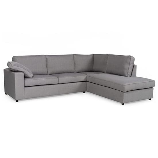 Aarna Fabric Corner Sofa In Silver_1