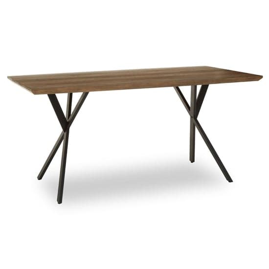 Aaron Rectangular Wooden Dining Table In Brown_1