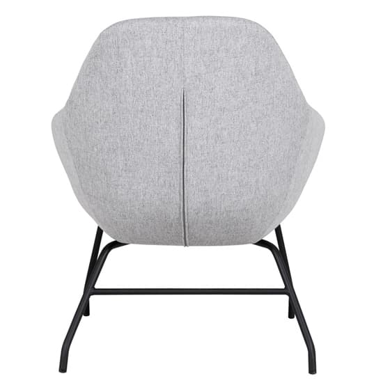 Abbie Fabric Bedroom Chair In Grey With Black Metal Legs_2