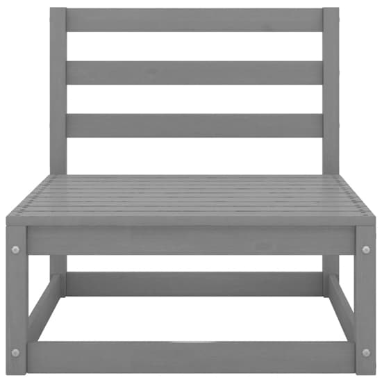 Abby Solid Pinewood 3 Piece Garden Lounge Set In Grey_5