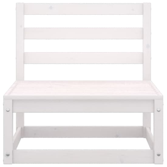 Abby Solid Pinewood 3 Piece Garden Lounge Set In White_5