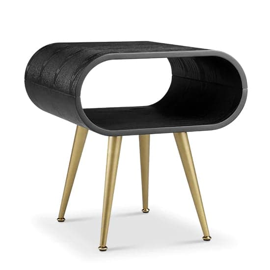 Abeni Wooden Lamp In Black With Brass Legs_2