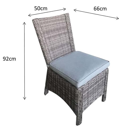 Abobo High Back Armless Fine Grey Fabric Dining Chair In Pair_3