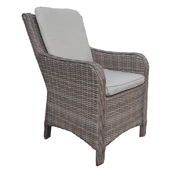 Abobo High Back Fine Grey Fabric Dining Chair In Pair_2