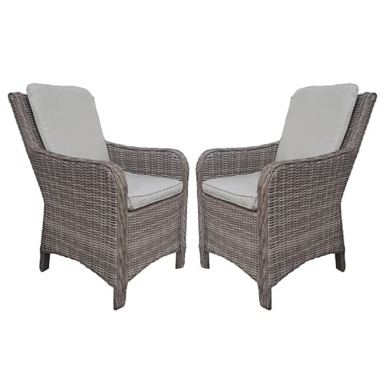 Abobo High Back Fine Grey Fabric Dining Chair In Pair_1
