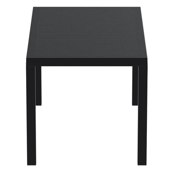Aboyne Outdoor Rectangular 140cm Dining Table In Black_3