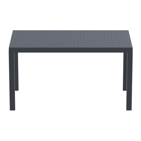 Aboyne Outdoor Rectangular 140cm Dining Table In Dark Grey_2
