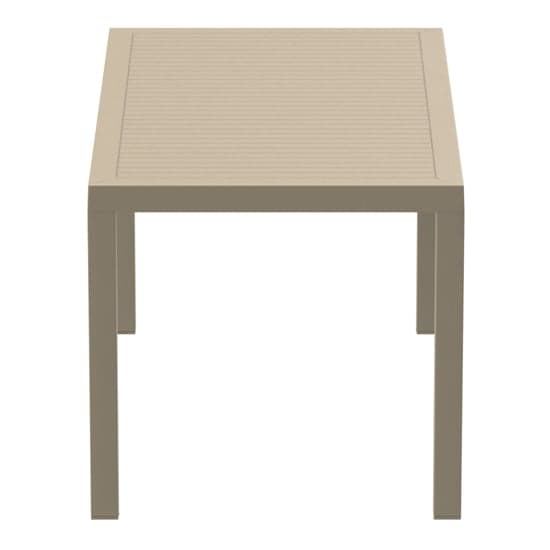 Aboyne Outdoor Rectangular 140cm Dining Table In Taupe_3