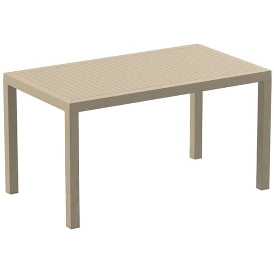 Aboyne Outdoor Rectangular 140cm Dining Table In Taupe_1