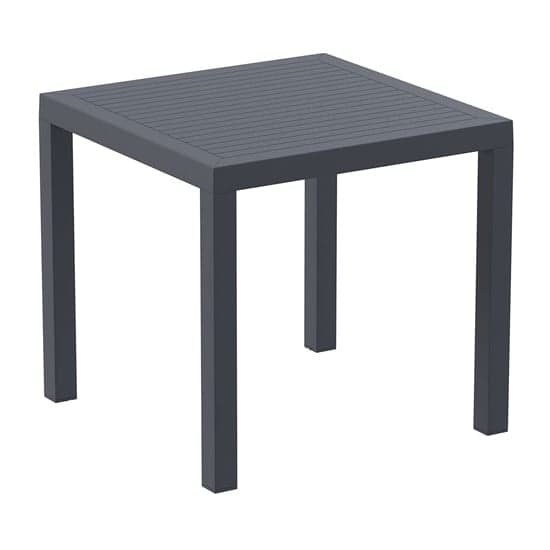 Aboyne Outdoor Square 80cm Dining Table In Dark Grey_1