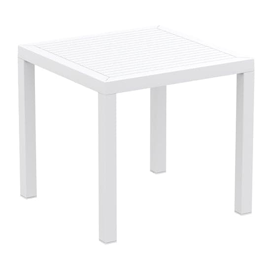 Aboyne Outdoor Square 80cm Dining Table In White_1
