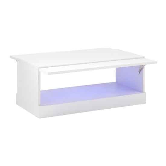 Goole LED High Gloss Coffee Table In White_4