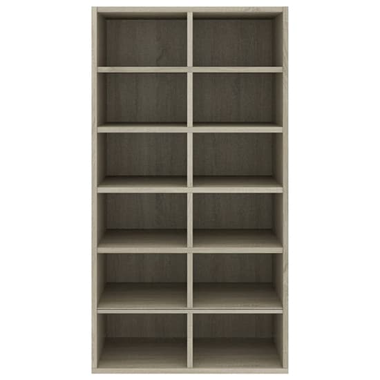 Acciai Wooden Shoe Storage Rack With 12 Shelves In Sonoma Oak_3