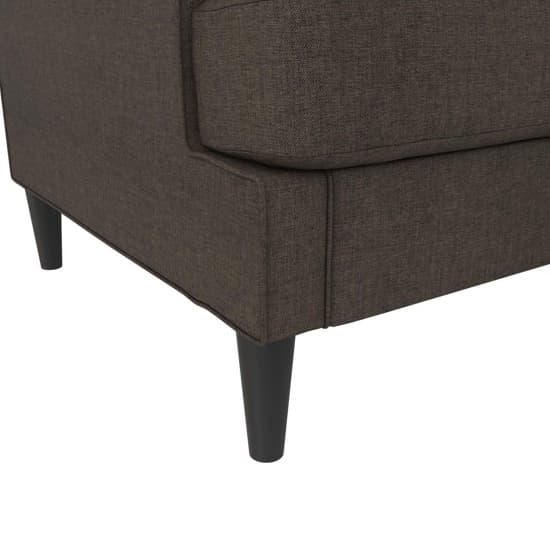 Accord Linen Fabric 3 Seater Sofa In Grey With Black Legs_6
