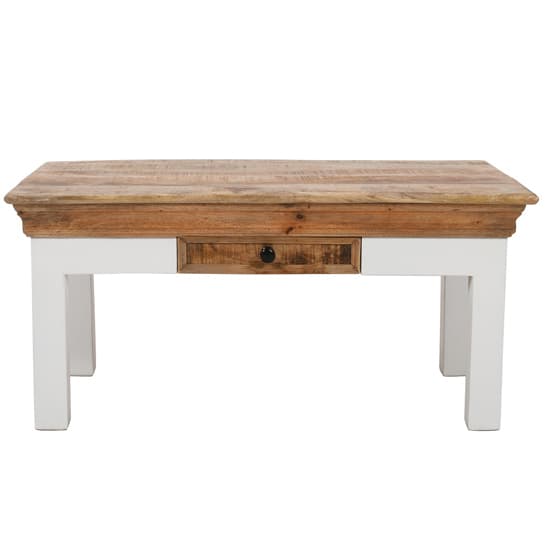 Accra Solid Mango Wood Coffee Table With 1 Drawer In Oak_5