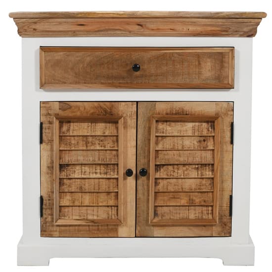 Accra Solid Mango Wood Sideboard With 2 Doors 1 Drawer In Oak_2