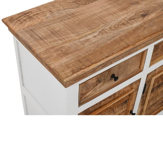 Accra Solid Mango Wood Sideboard With 3 Doors 3 Drawers In Oak_6