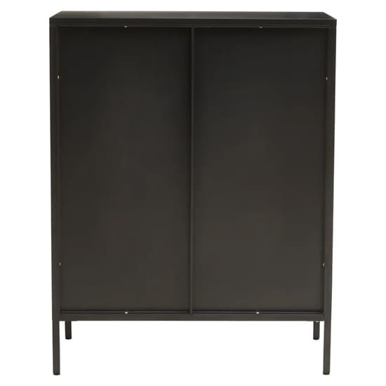 Accra Steel Display Cabinet With 2 Doors In Black_5