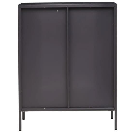 Accra Steel Display Cabinet With 2 Doors In Grey_5