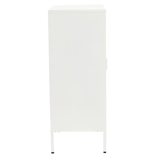 Accra Steel Display Cabinet With 2 Doors In White_4