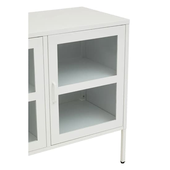 Accra Steel Display Cabinet With 3 Doors In White_6