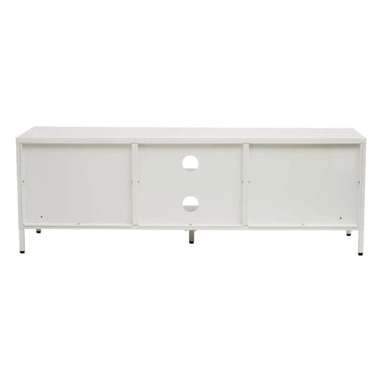Accra Steel TV Stand With 2 Doors 1 Shelf In White_4