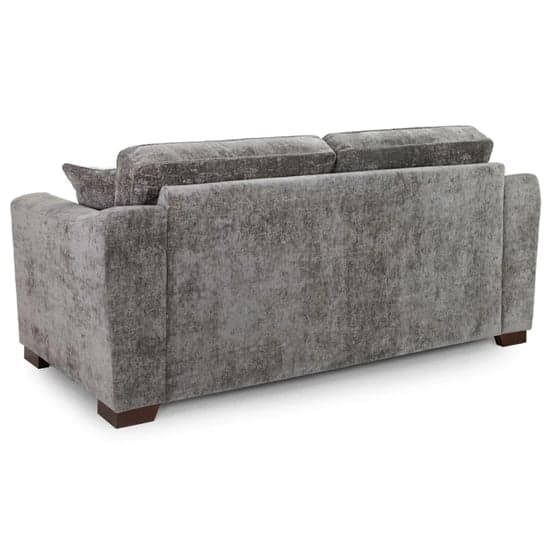 Accra Velvet 3 Seater Sofa With Solid Wood Frame In Grey_2