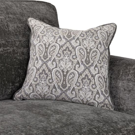Accra Velvet 3 Seater Sofa With Solid Wood Frame In Grey_4