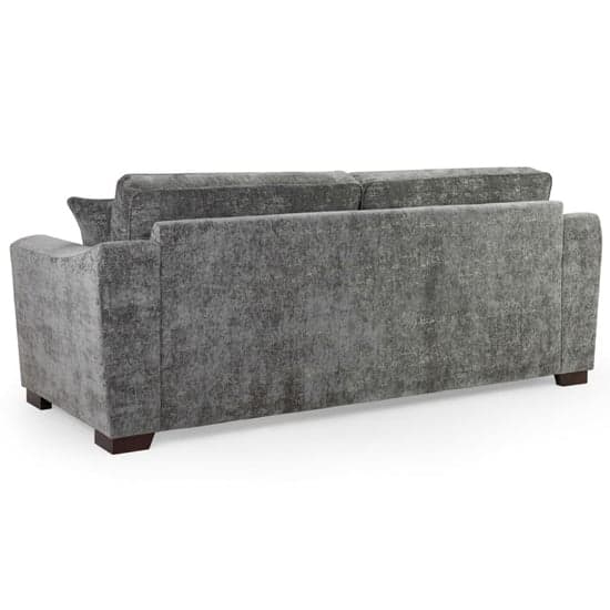 Accra Velvet 4 Seater Sofa With Solid Wood Frame In Grey_2