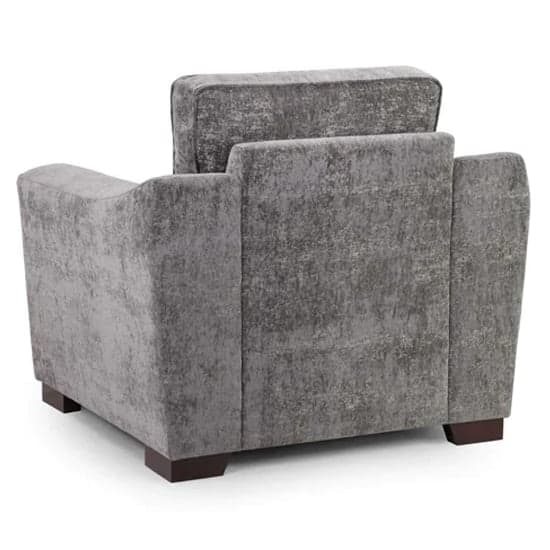 Accra Velvet Armchair With Solid Wood Frame In Grey_2