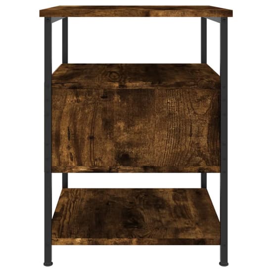 Achava Wooden Bedside Cabinet 1 Drawer 1 Shelf In Smoked Oak_5