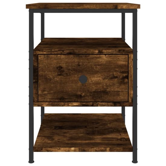 Achava Wooden Bedside Cabinet 1 Drawer 1 Shelf In Smoked Oak_4
