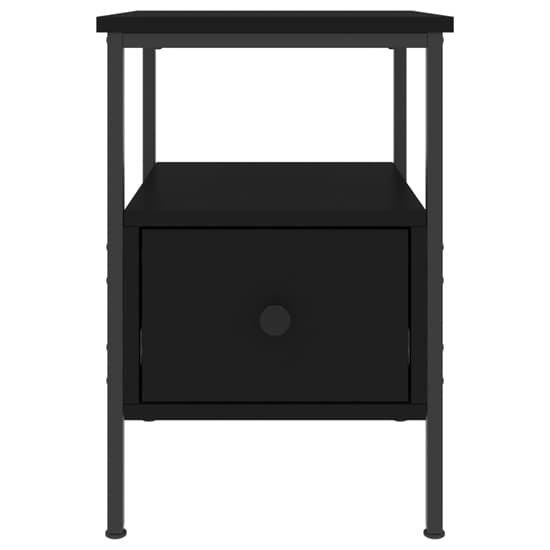 Achava Wooden Bedside Cabinet With 1 Drawer In Black_4
