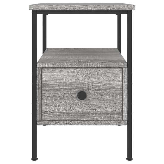 Achava Wooden Bedside Cabinet With 1 Drawer In Grey Sonoma Oak_4