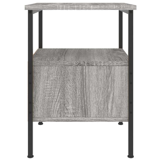 Achava Wooden Bedside Cabinet With 1 Drawer In Grey Sonoma Oak_5