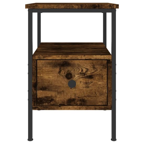 Achava Wooden Bedside Cabinet With 1 Drawer In Smoked Oak_4
